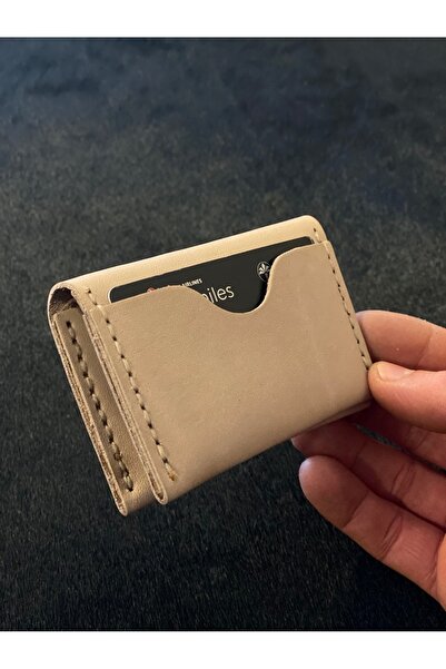 MAT Deri Minimalist Card Holder Genuine Leather Handmade 6 Cards And Coin Purse