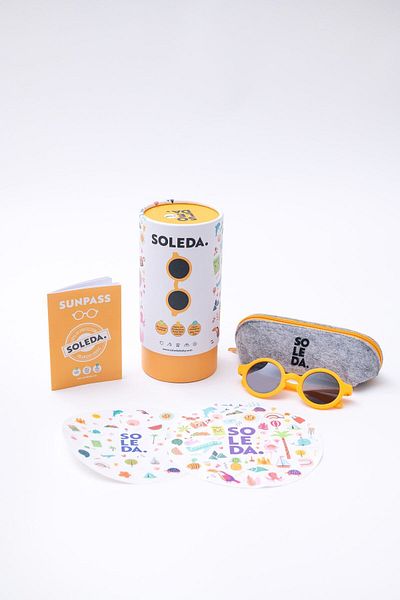 SOLEDA نظارات شمسية للأطفال من 0 إلى 12 شهرًا بلون البطيخ