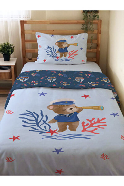 Evmila Σετ Παπλωματοθήκη Διπλής Όψης με Σχέδιο Αρκουδάκι Χωρίς Σεντόνια Μονό ...