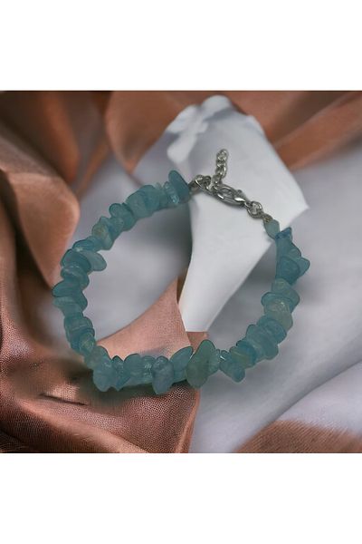 Hobimos Natural Stone Bracelet Aquamarine Stone