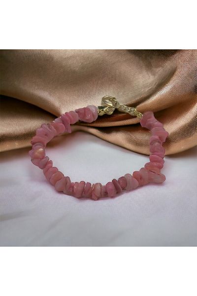 Hobimos Natural Stone Bracelet Pink Quartz Stone