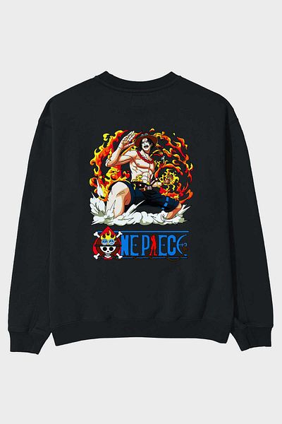 Ankhises Hanorac oversize negru, dintr-o bucată, imprimat pe spate, bărbați, femei, decolteu