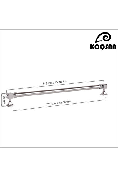 KOÇSAN Zumra Chrome 192 Mmkulp Luxury Country Kitchen Furniture Cabinet Drawer Handle