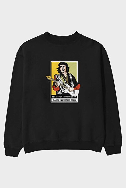Ankhises Che Guevara Hendrix Front Štampano Crna Oversize kroj Dukserica Mušk...