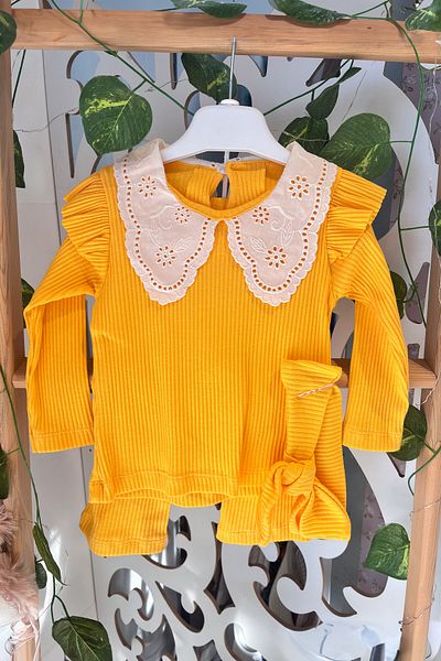 ADABEBEK Brode Collar Ribbed Bandana Spanish Leg Baby Suit 2008