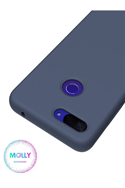 Molly Xiaomi Mi 8 Lite İçin Kot Mavisi Liquid Içi Kadife Silikon Kılıf