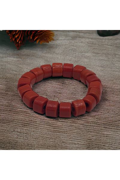 Hobimos Bodrum Square Glass Bead Bracelet