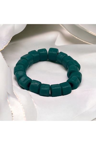 Hobimos Bodrum Square Glass Bead Bracelet