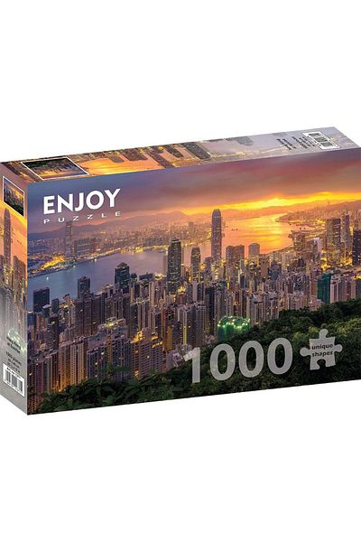 Enjoy Puzzle استمتع بـ 1000 قطعة لغز غروب الشمس في هونج كونج