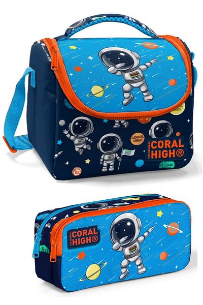 Coral High Комплект за обяд за момче-астронавт в тъмносин цвят