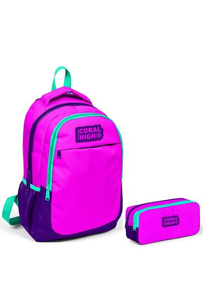 Coral High Set de suporturi pentru pix pentru geantă roz violet