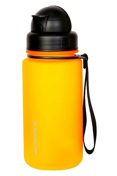 Uzspace 400 ml Children's Water Bottle with Straw - Orange - Dynmaic Orange