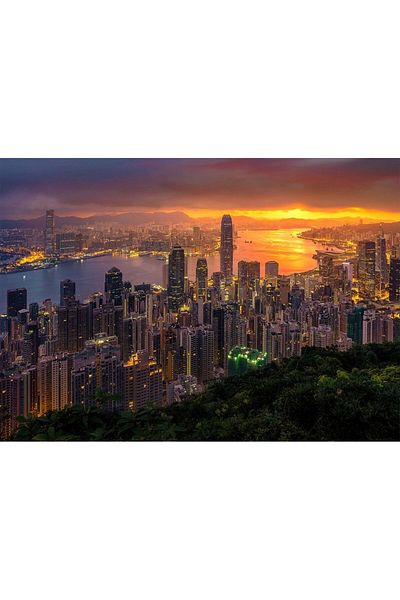 Enjoy Puzzle استمتع بـ 1000 قطعة لغز غروب الشمس في هونج كونج