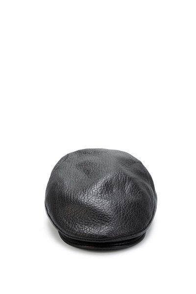 Tamer Tanca Men's Genuine Leather Black Hat