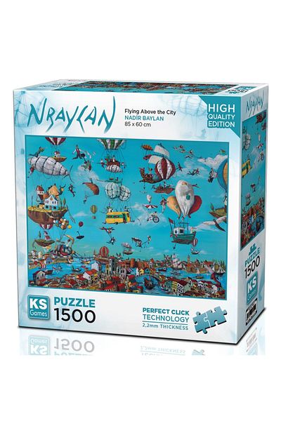 Ks Games 1500 Piece Fly Over the City Puzzle