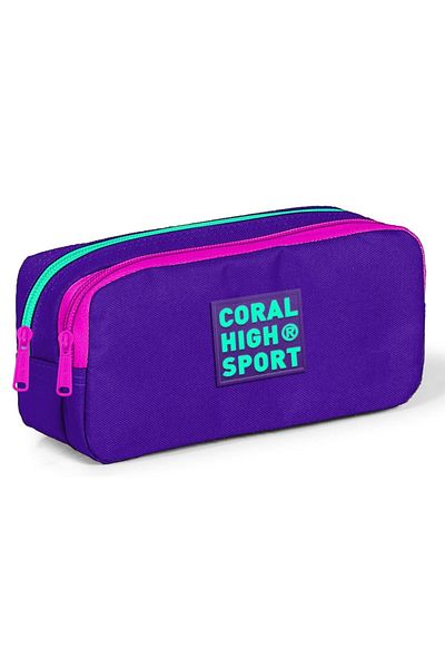 Coral High Sport Two-Eye Purple Pencil Τσάντα