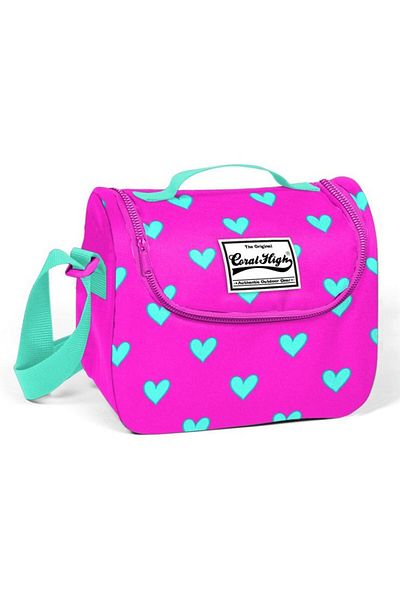 Yaygan Çanta Coral High Pink-green Hearts Thermos Lunchbox - Girl