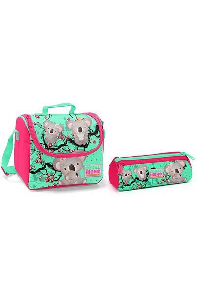 Coral High Set cutie de prânz și suport pentru stilou Koala pentru fete - Thermo