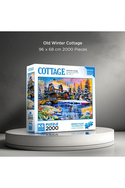 Ks Games 2000 Pieces Old Winter Cottage Puzzle
