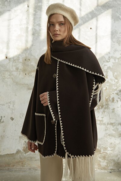 InStyle Bunda Alira Stamped - hořkohnědá