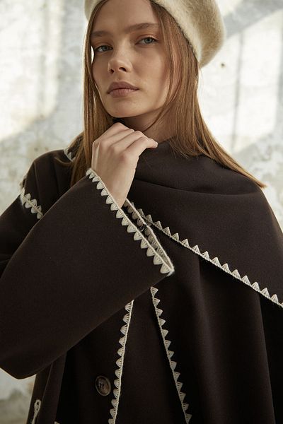 InStyle Bunda Alira Stamped - hořkohnědá