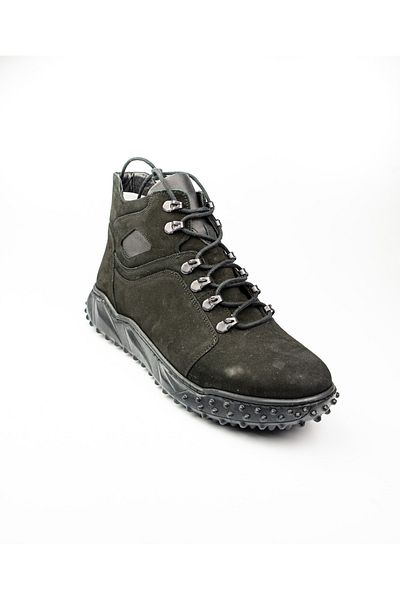 Nobel Ανδρικές δερμάτινες μπότες Nubuck 2002 Μαύρες