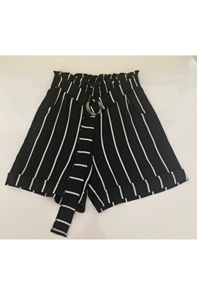 DMB BOYS & GIRLS Kız Çocuk Cep ve Kuşak Detaylı Kumaş Şort