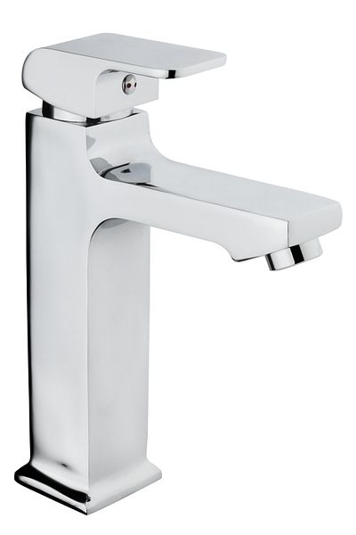 İSAOĞLU YAPI Washbasin Faucet Square Washbasin Tap Freesia Washbasin Fixture Silver Silver Color