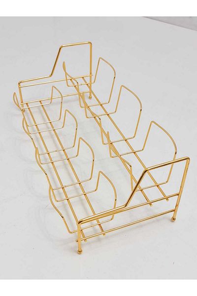 behila Luxury 7-Piece Gold Spice Rack Stand Suitable for Most Models bh3472