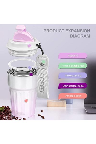Coverzone Stainless Steel Water Flask Sports Flask with Lid 400ml Children's Bottle Home Office School Fitness Water Bottle