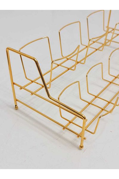 behila Luxury 7-Piece Gold Spice Rack Stand Suitable for Most Models bh3472