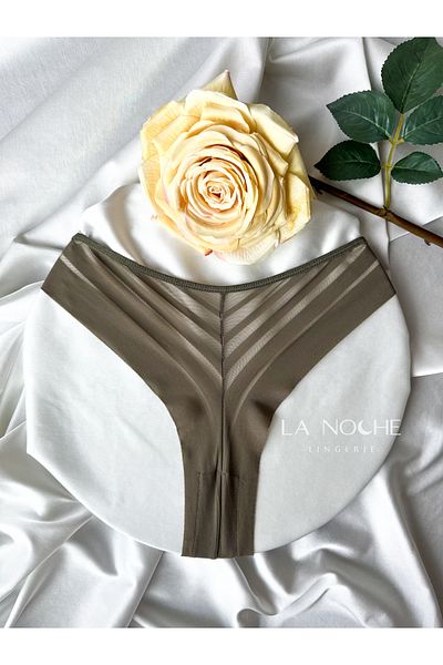 La Noche Lingerie Khaki Green Brazilian Panties