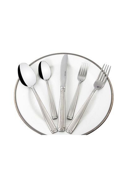 Mikasa Moor Dritto Silver 30 Piece Fork Spoon Knife Set