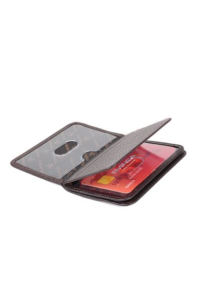 Eminsa Black Genuine Leather Card Holder