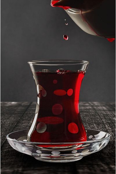 DECOSTYLE Pasabahce 12 Piece Polka Dot Tea Set