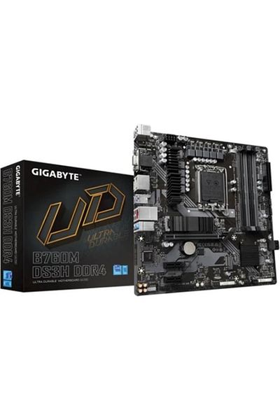 Gigabyte INTEL B760M DS3H DDR4 5333MHz(OC) HDMI+DP+VGA M.2 16x 1700P USB 3.2 TYPE-C (12-13Generation)