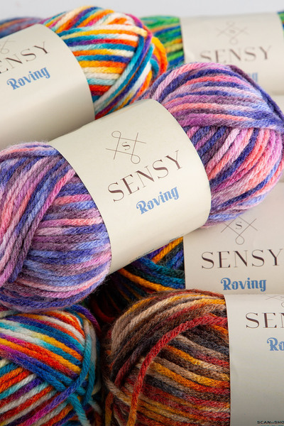 SENSY Roving Hand Knitting Yarn 5 Pieces Scarf Beanie Yarn Sweater Poncho Yarn Cardigan Yarn Wool Knitting Yarn