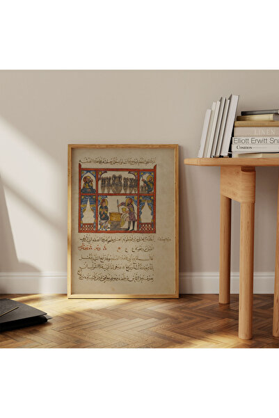 Pegziz Baldan Ilaç Yapımı Minyatür Çizim Sanatı Dekoratif Poster 60x90cm.