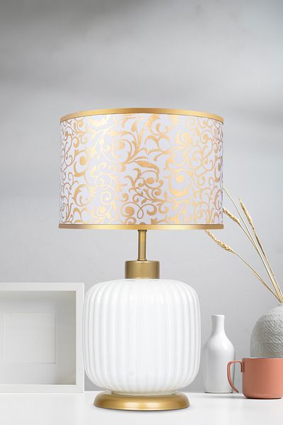 MINIMAL ETICARET VE BILGI TEKNOLOJILERI Intense White Gold Glass Lampshade