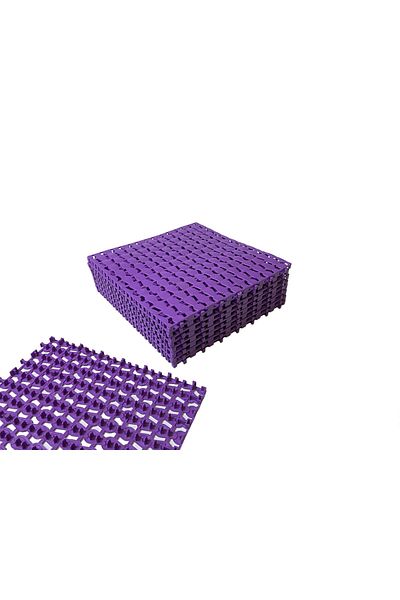 Gerçektrend بلاط أرضيات بلاستيكي لتقويم العظام، شبكة أرضية، حصيرة حمام، موديل 33x33x1,2 (قطعة واحدة)