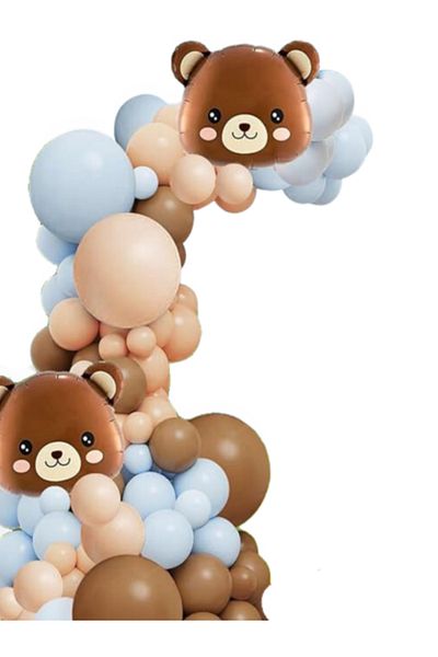 party mix Birthday Balloon Chain Bear Themed Teddy Bear Balloon Chain Birth Room Baby Birthday 1 Year Old
