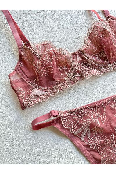 dem merys Lined, Soft Fabric, Underwire Bra Set