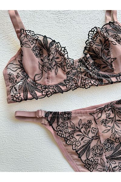 dem merys Lined, Soft Fabric, Underwire Bra Set