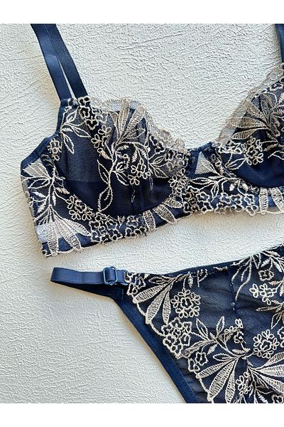 dem merys Lined, Soft Fabric, Underwire Bra Set