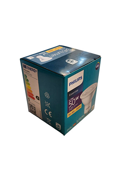 Philips Essential 4,7W = 50W LED AMPUL GU10 345 Lümen 3000K Sarı Işık Led Projem Ampul