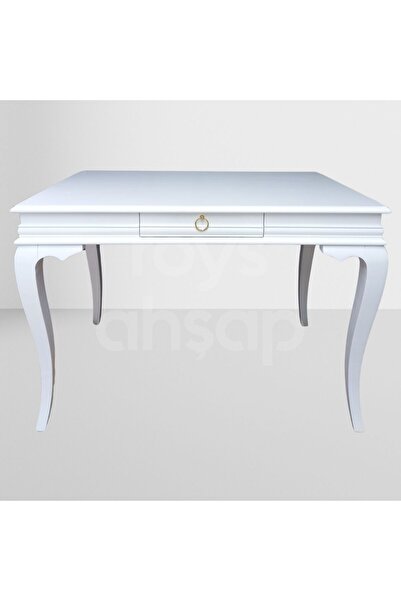 ROYS AHŞAP 5231 Beyaz 110 Cm Çekmeceli Rustik Ofis Çalışma Masası