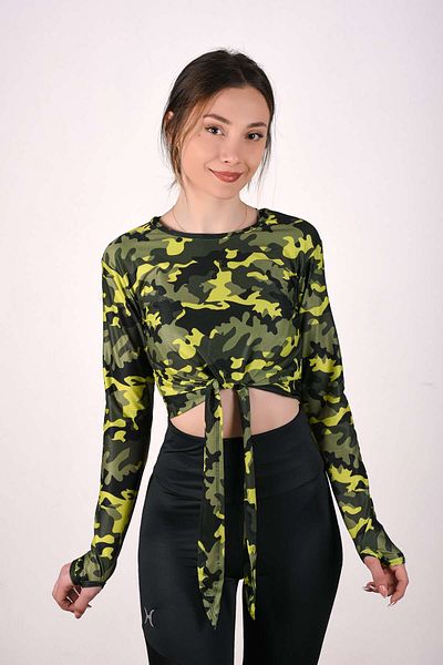 HALVMAN Μακρυμάνικο μπλουζάκι Camouflage Crop Athlete Hlv1338u
