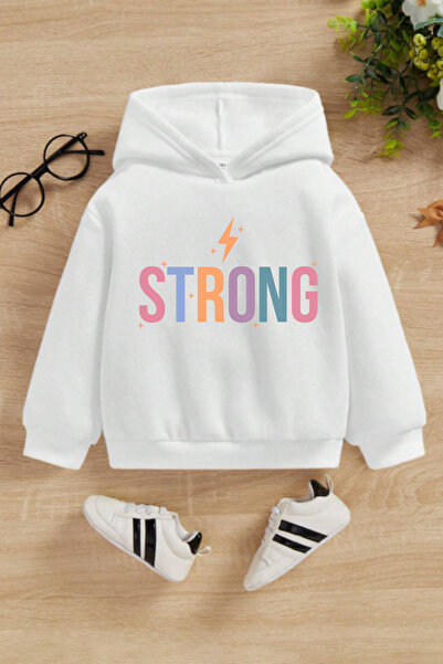 AEMİ Dječja jakna Strong-Strong Writing Štampano Sa kapuljačom - Dječja jakna...