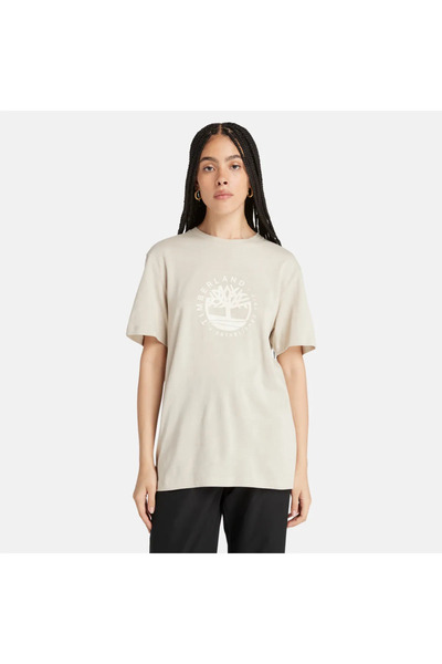 Timberland Ss Refibra Logo Graphic Tee Regular Men's Beige T-shirt Tb0a65xscy21