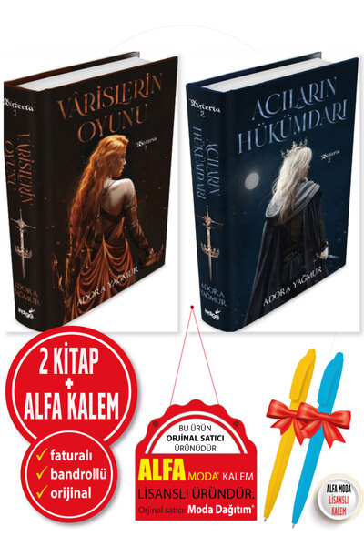 İndigo Kitap Varislerin Oyunu + Acıların Hükümdarı مجلدات / Adora Yağmur 2 Kİ...